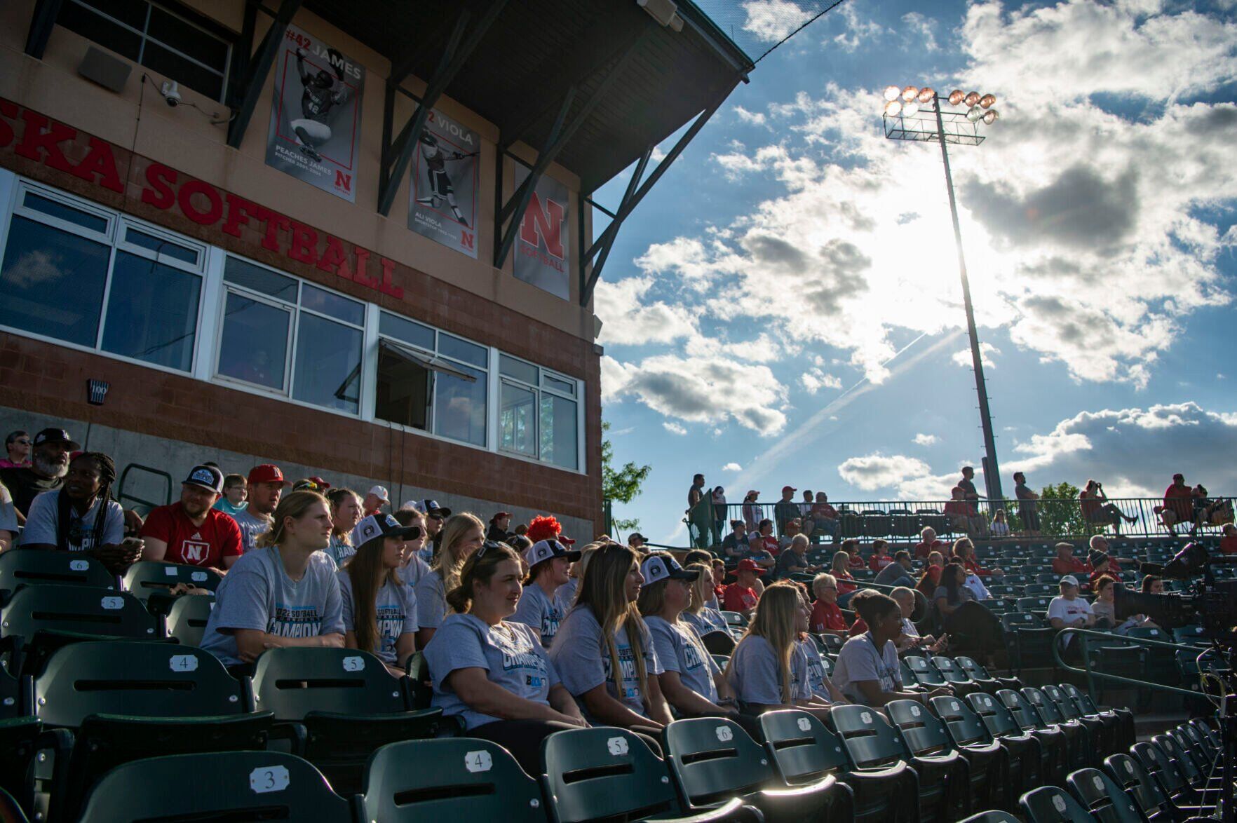 Nebraska softball watch party, 5.15